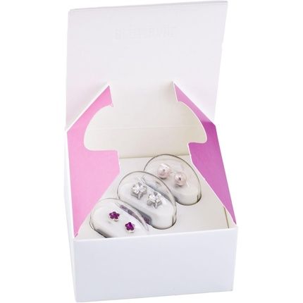 Blomdahl Nickel Free Medical Plastic Heart Crystal Pendant Earrings - Image 3