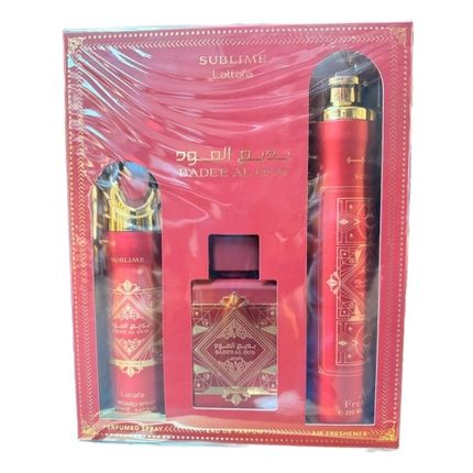 Lattafa Bade'E Al Oud Sublime Unisex 3 Piece Gift Set 3.4 Fl Oz Edp - Image 3