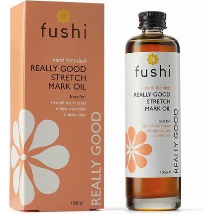Fushi Really Good Stretch Mark Oil 100Ml - Best For Stretch Marks, Scars, Dehydrated Skin And Uneven Skin Tone - Unfragranced Natural Formulation - Triple Strength Indian Tulsi - Ethical And Vegan