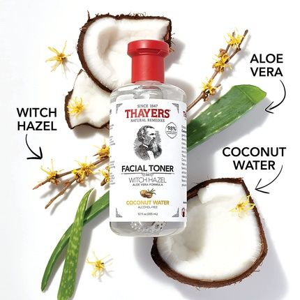 THAYERS Alcohol-Free Coconut Water Witch Hazel Facial Toner with Aloe Vera Formula 12oz - Image 3
