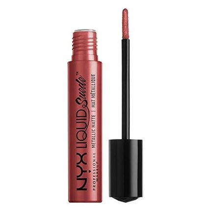 Nyx Professional Makeup Liquid Suede Metallic Matte Lipstick Bella Deep Reddish Copper 0.13 Fl Oz