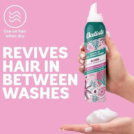 Batiste Dry Leave In Conditioner Blush 100Ml - Hair Conditioner Foam For Dry Hair Flirty Floral Fragrance No Rinse Formula With Aloe Vera Vegan Friendly