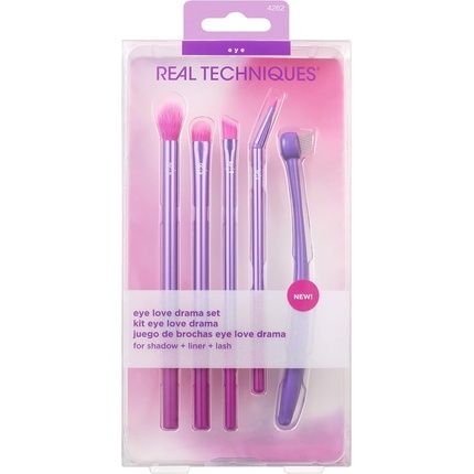 Real Techniques Eye Love Drama Makeup Brush Kit Professional Eye Brush Set