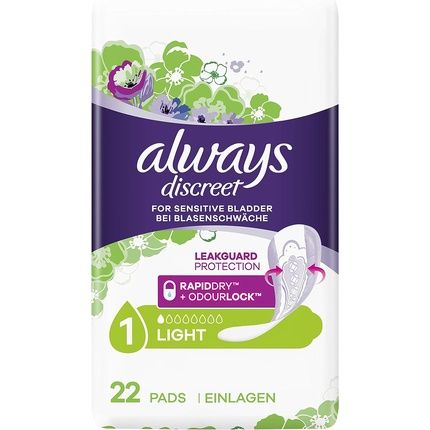 وسادات سلس البول السرية من أولويز، خفيفة لضعف المثانة، 22 قطعة