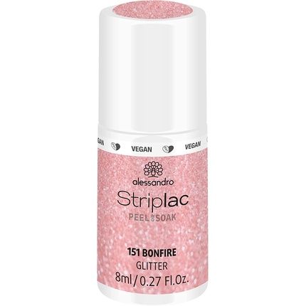 Alessandro Striplac Peel Or Soak Vegan Bonfire Led Nail Polish In Pink 8Ml
