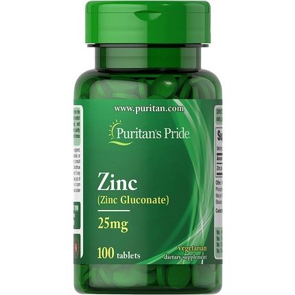 Puritan'S Pride Zinc 25Mg Immune System Health Tablets 100 Count