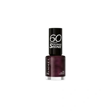 Rimmel London 60 Seconds Super Shine Nail Polish In 345 Black Cherries