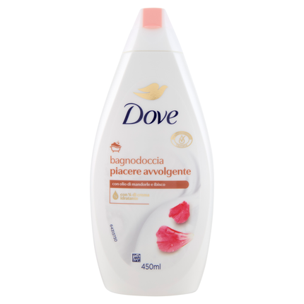 Dove Shower Gel Enveloping Pleasure With Almond Oil And Hibiscus 450 Ml