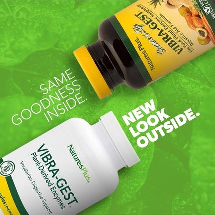 Naturesplus Vibra-Gest Vegetarian Digestive Support Supplement With Probiotics 180 Capsules