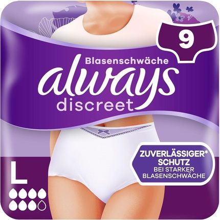 Always Discreet Incontinence Pants For Women L - Pack Of 9