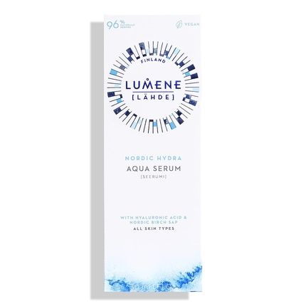 Lumene Nordic Hydra Arctic Dew Quenching Aqua Face Serum With Nordic Red Algae And Hyaluronic Acid 1 Fl Oz