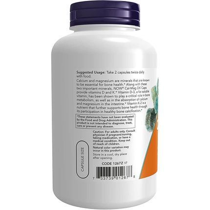 Now Foods Cal-Mag Dk 180 Capsules - Image 3