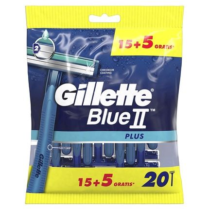 Gillette Blue Ii Plus Disposable Razor 20 Pieces