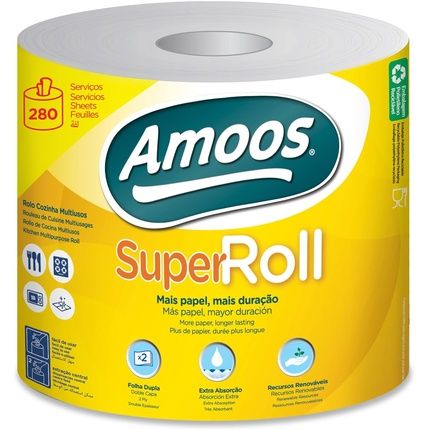 Amoos Multi-Purpose Cellulose Roll 2 Layers 70M X 22Cm Embossed