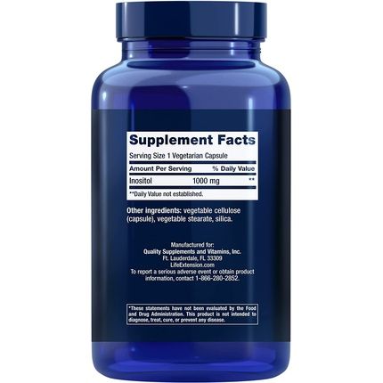 Life Extension Inositol Caps 1000Mg 360 Vcaps