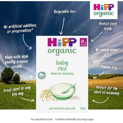 Hipp Organic 100% Baby Rice 4+ Months 160G Pack Of 4 - Image 3
