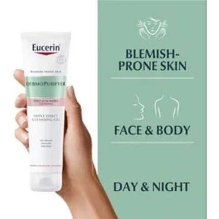 Eucerin Dermopurifyer Triple Effect Cleanser Gel For Blemishes And Post Acne Marks 150Ml - Image 3