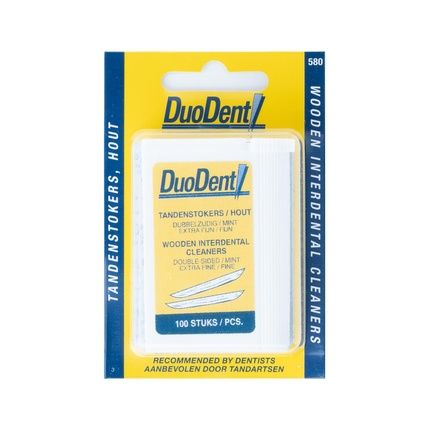 Duodent Wood Toothpicks Fine/Extra Fine Double Sided 100 Pieces