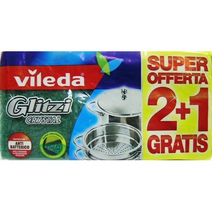 Vileda Glitzi Crystal Sponge Fibre Green