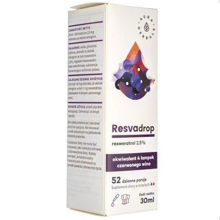 Aura Herbals Resvadrop Resveratrol Liquid 30Ml