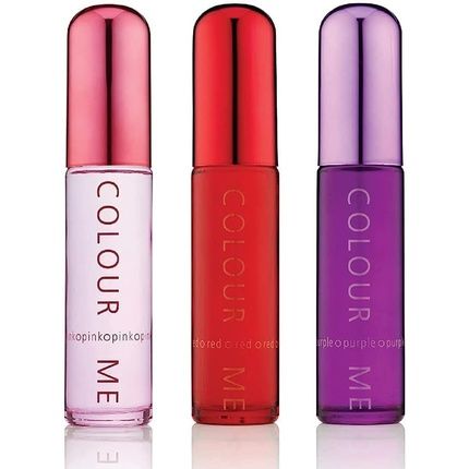 Colour Me Pink Purple Red Triple Pack Fragrance For Women 3 X 50Ml Eau De