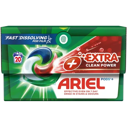 Ariel Yellow Cap Extra Clean Laundry Detergent 20 Pieces