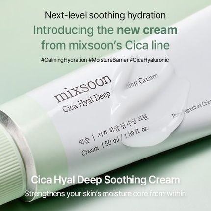 Mixsoon Cica Hyal Deep Soothing Cream Intensive Hydration And Soothing Care - Image 3