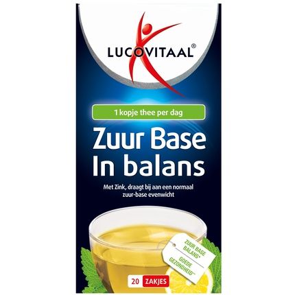 Lucovitaal Acid Base Green Tea Dietary Supplement - 20 Pcs