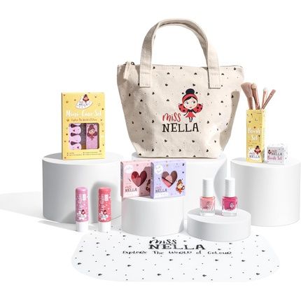 Miss Nella Kids Bag Of Wonders Makeup And Nail Polish Set - Safe And Fun Gift