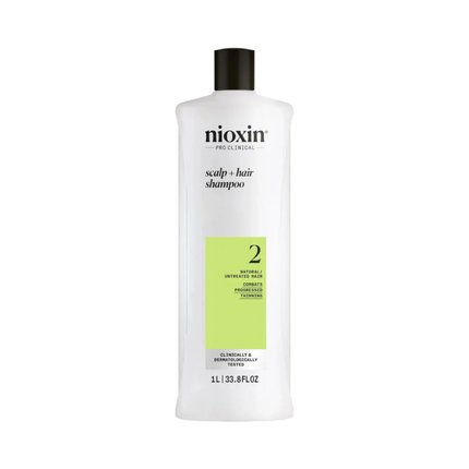 Nioxin System 2 Shampoo For Natural Hair With Advanced Thinning 1000Ml - Image 3