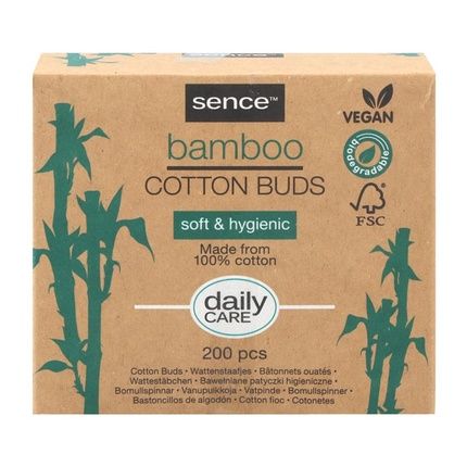 Sence Beauty Bamboo Cotton Swabs 200 Units