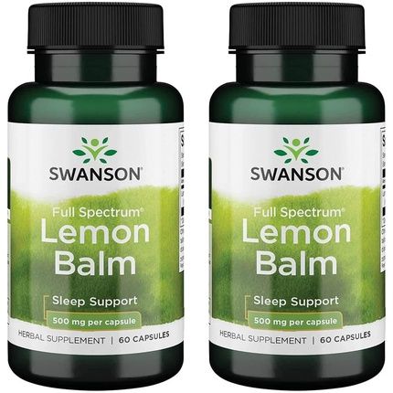 Swanson Full Spectrum Lemon Balm Relaxation Sleep Support 500Mg 60 Capsules
