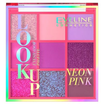 Eveline Look Up Neon Pink Eyeshadow Palette 9 Shades 10.8G