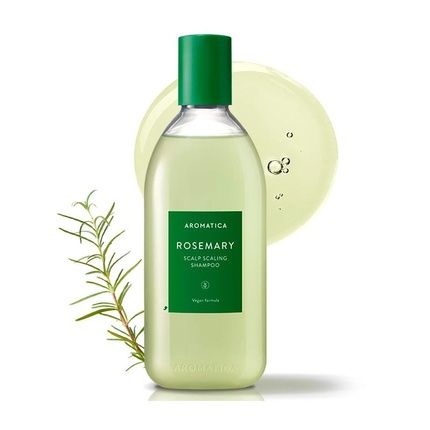 Aromatica Rosemary Scalp Scaling Shampoo 13.53Oz 400Ml - Vegan Shampoo With Food-Graded Rosemary Essential Oil - Removes Dead Cell Skins On Scalp Pores - Free From Sulfate, Silicone, And Paraben 01 Rosemary