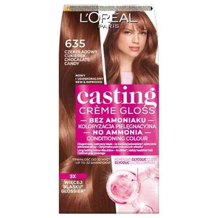 L'Oreal Casting Creme Gloss Hair Color 635 Chocolate Candy