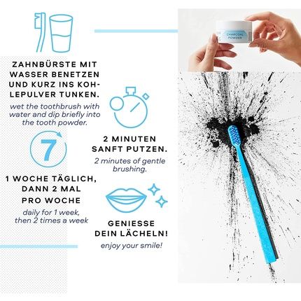 Alpine White Activated Charcoal Powder For Visibly Whiter Teeth 30G - Natural Teeth Whitening With Coconut Activated Charcoal - Image 3