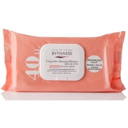 Byphasse 40 Grenade And Green Tea Makeup Remover Wipes - Image 3