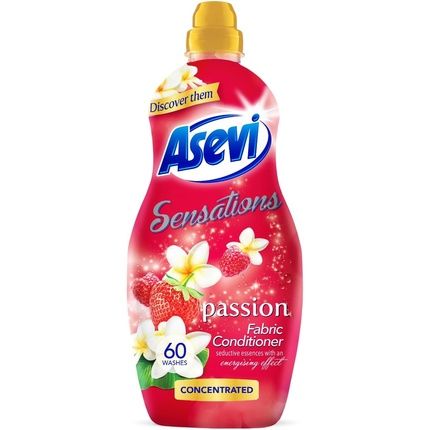 Asevi Sensations Laundry Conditioner Concentrated Liquid Fabric Softener Passion 1320Ml 60 Washes 138L