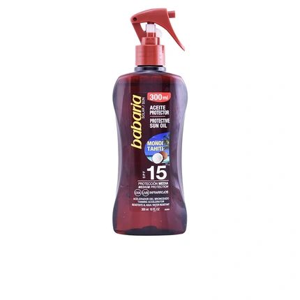 Babaria Protective Sun Oil Spf 15 With Tahitian Mono Oil 300Ml - Image 4