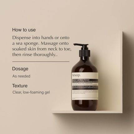 Aesop Geranium Leaf Duet Body Cleanser And Body Balm Aromatic Pairing For Cleansed And Supple Skin 169Oz 165Oz