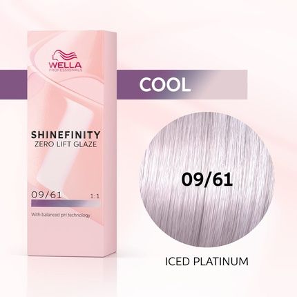 Wella Shinefinity Iced Platinum 09/61 Very Light Ash Violet Blonde 60Ml Semi-Permanent Color
