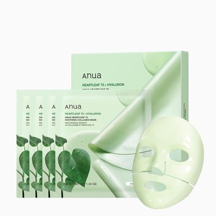 Anua Heartleaf 70 Soothing Collagen Mask Overnight Face Mask For Glass Skin