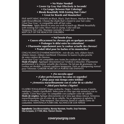 Cover Your Gray Men'S Touch-Up Stick Jet Black 1.5 Ounce