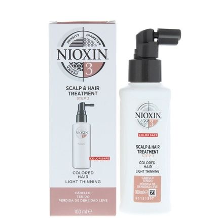 Nioxin 3-Part System 3 Colored Hair With Light Thinning Hair Treatment Scalp Therapy Hair Thickening Treatment 100Ml