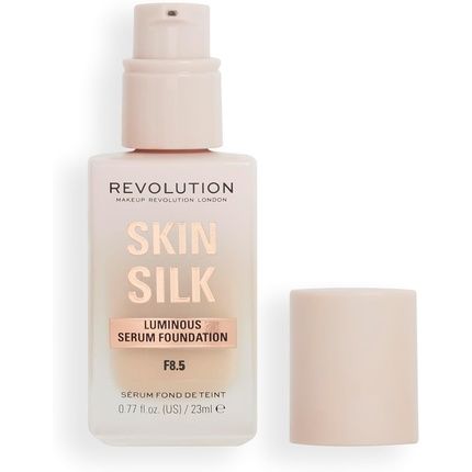 Makeup Revolution Skin Silk Serum Foundation Light To Medium Coverage With Hyaluronic Acid 23Ml