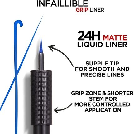 L'Oreal Paris Matte Signature Liquid Eyeliner 02 Blue 3Ml - Image 3