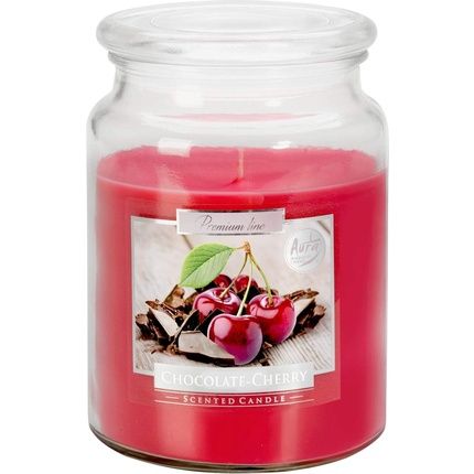Large Scented Candle In Glass With Lid - Chocolate Cherry