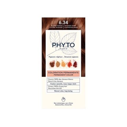 Phyto Permanent Hair Color 634 Dark Blonde With Plant Pigments