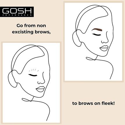 Gosh Growth Serum Brows For Thicker Eyebrows - Natural Brow Growth With Daily Use - Easy Application With Integrated Brush - Stronger, Perfume-Free Brows - Image 3