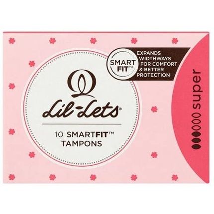 Lil-Lets Extra Comfort Super Absorbency Non-Applicator Tampons 10 Tampons